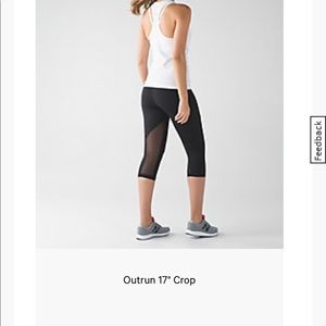Outrun lululemon crop 17” leggings